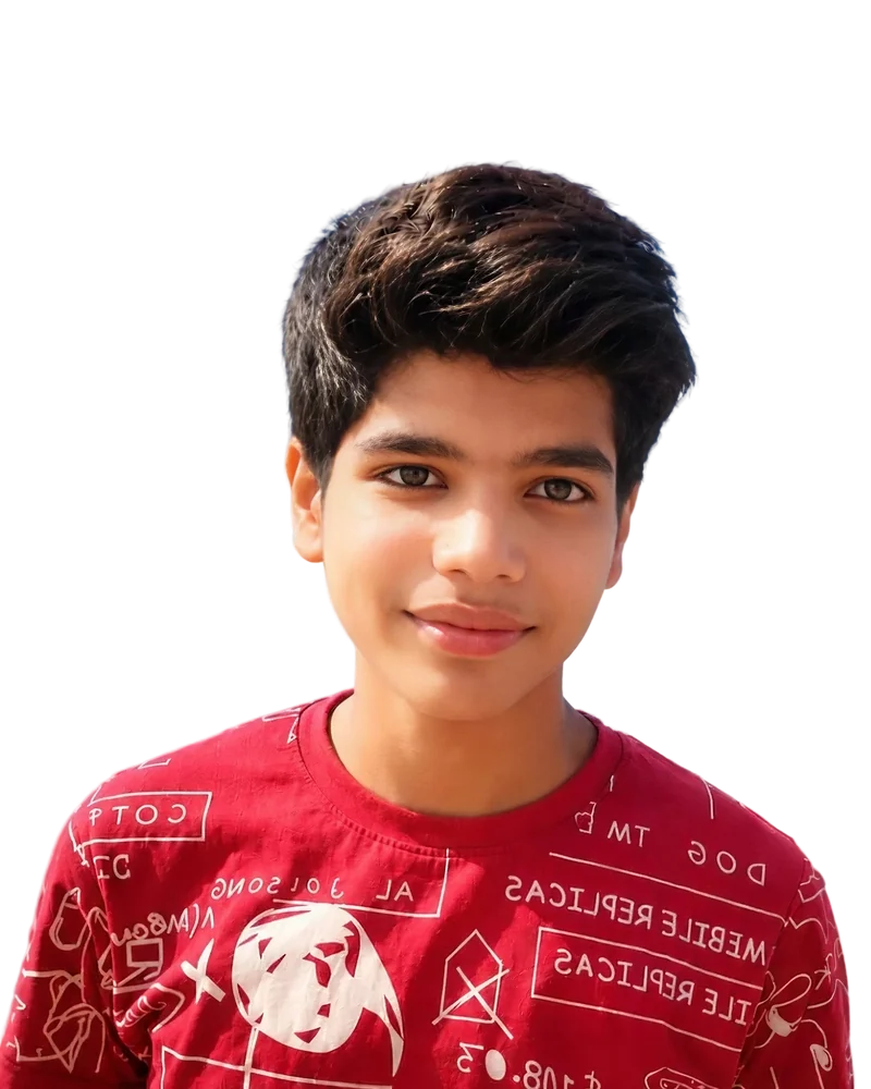 Portrait of Prabhat Tiwari in a red t-shirt