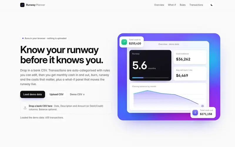 Screenshot of Runway